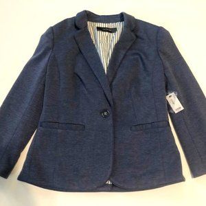 NEW The Limited Soft Knit Chambray Blue Blazer Small